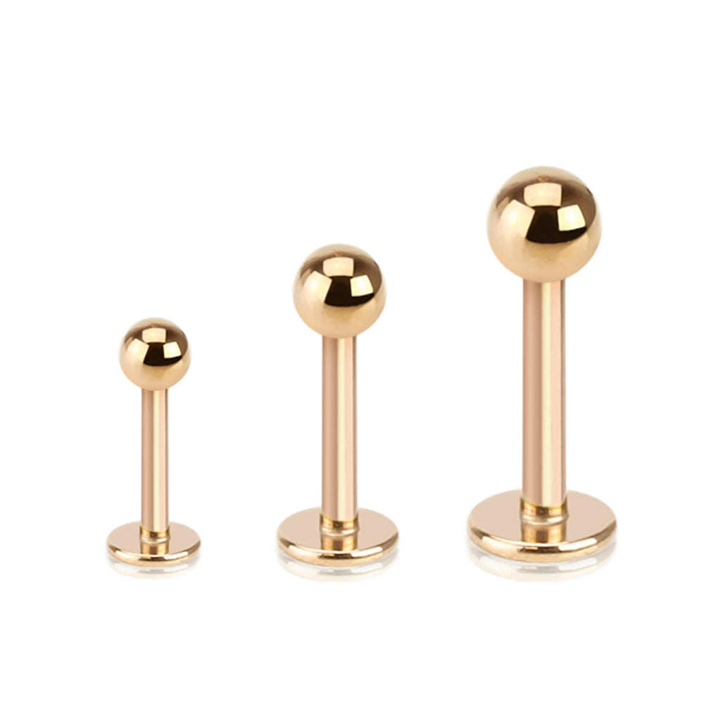 Rose Gold IP Surgical Steel Basic Labret Stud for Monroe