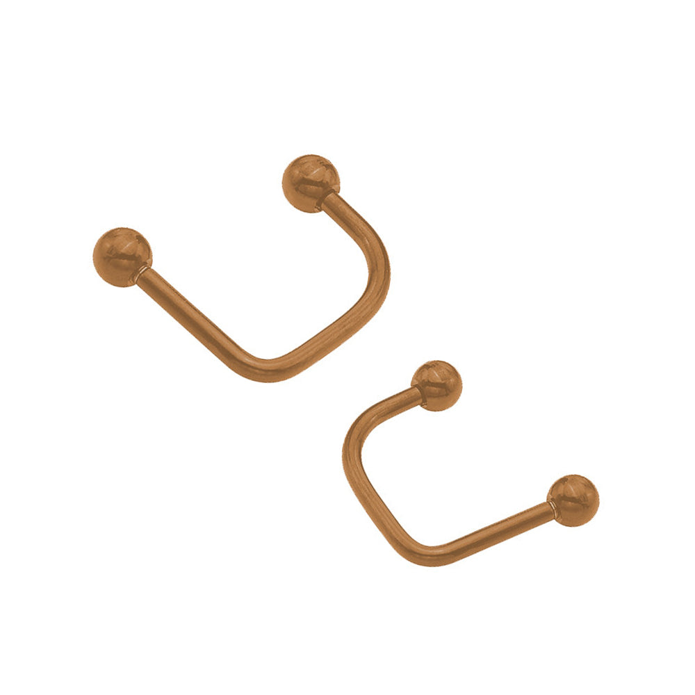Surgical Steel 16 Gauge Labret Stud Lippy Loop with Ball Ends - Pair - photo 8