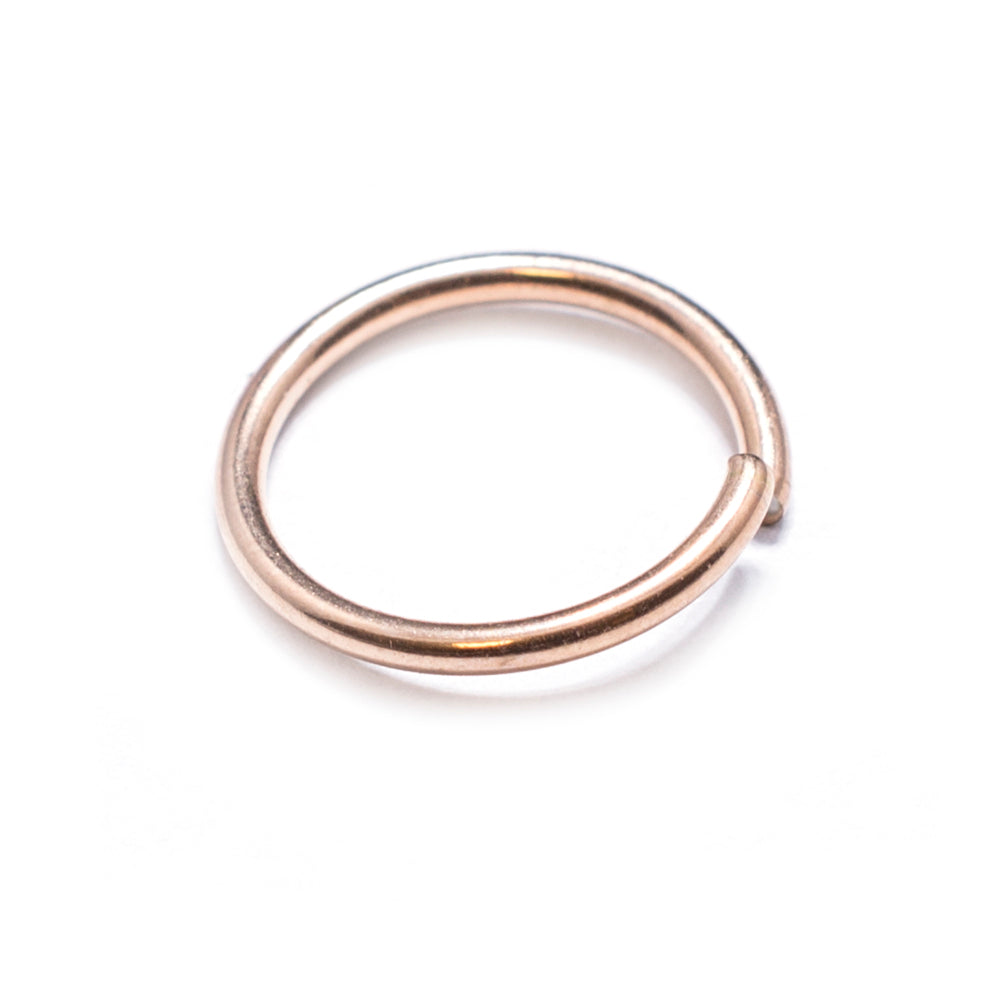 Surgical Steel Rose Gold Nose Ring 16 Gauge - 10mm - photo 3