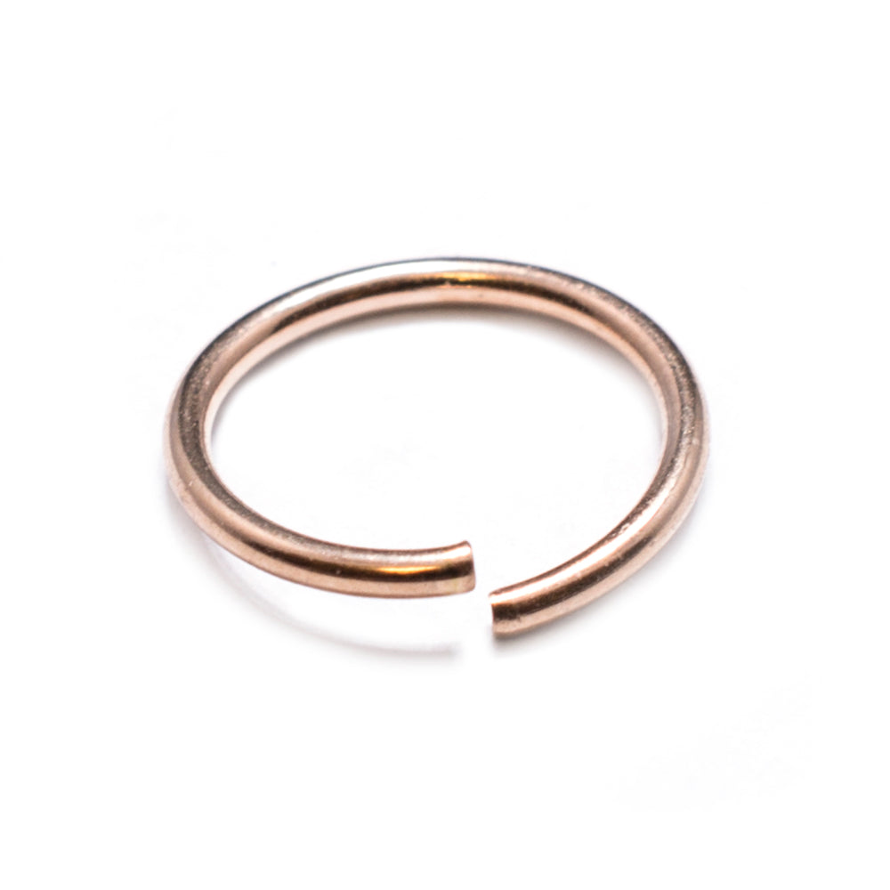 Surgical Steel Rose Gold Nose Ring 16 Gauge - 10mm