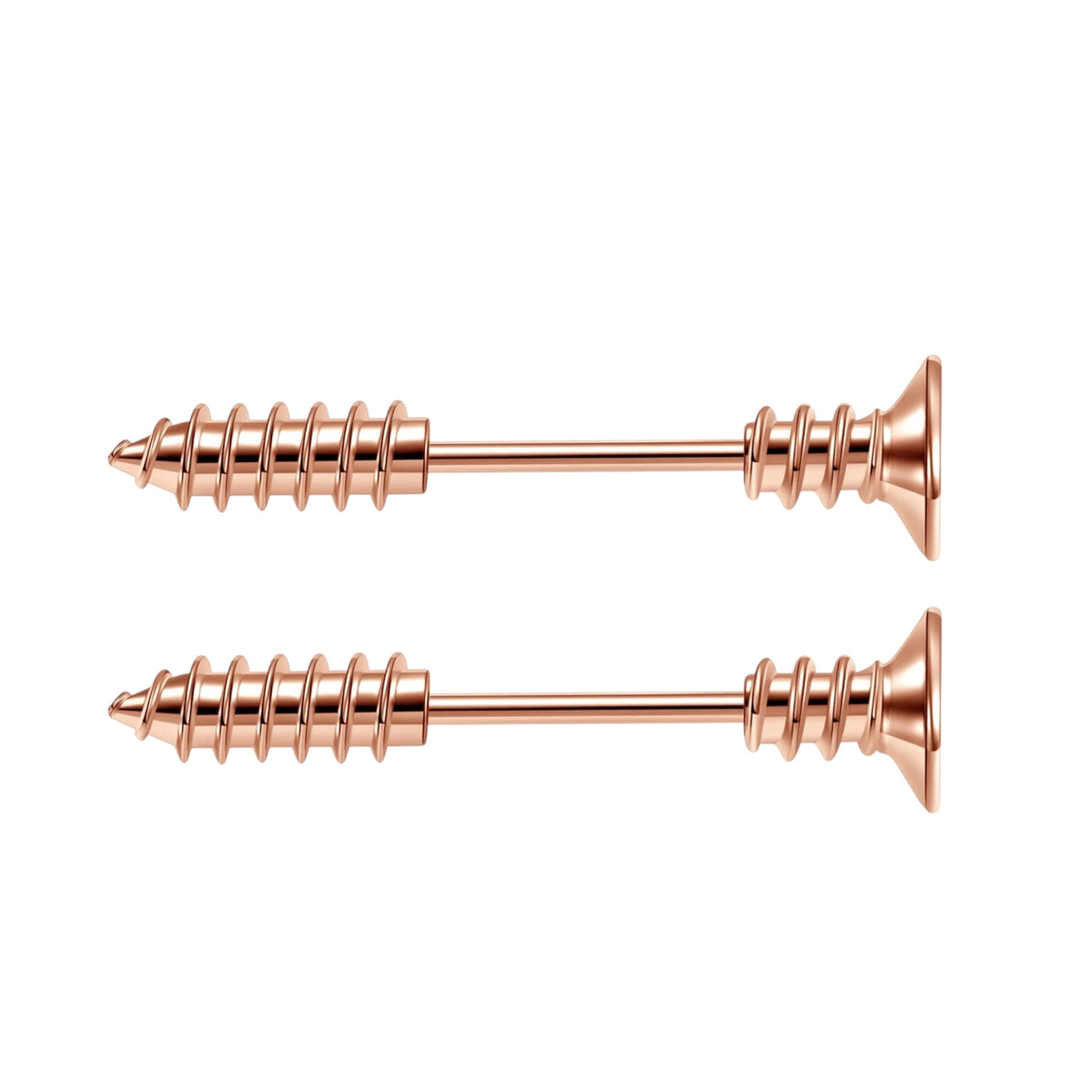 Surgical Steel 14 Gauge Screw Nipple Barbell - Pair - photo 6
