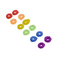 Rubber 18 Gauge Rainbow O Rings - 12 Pack