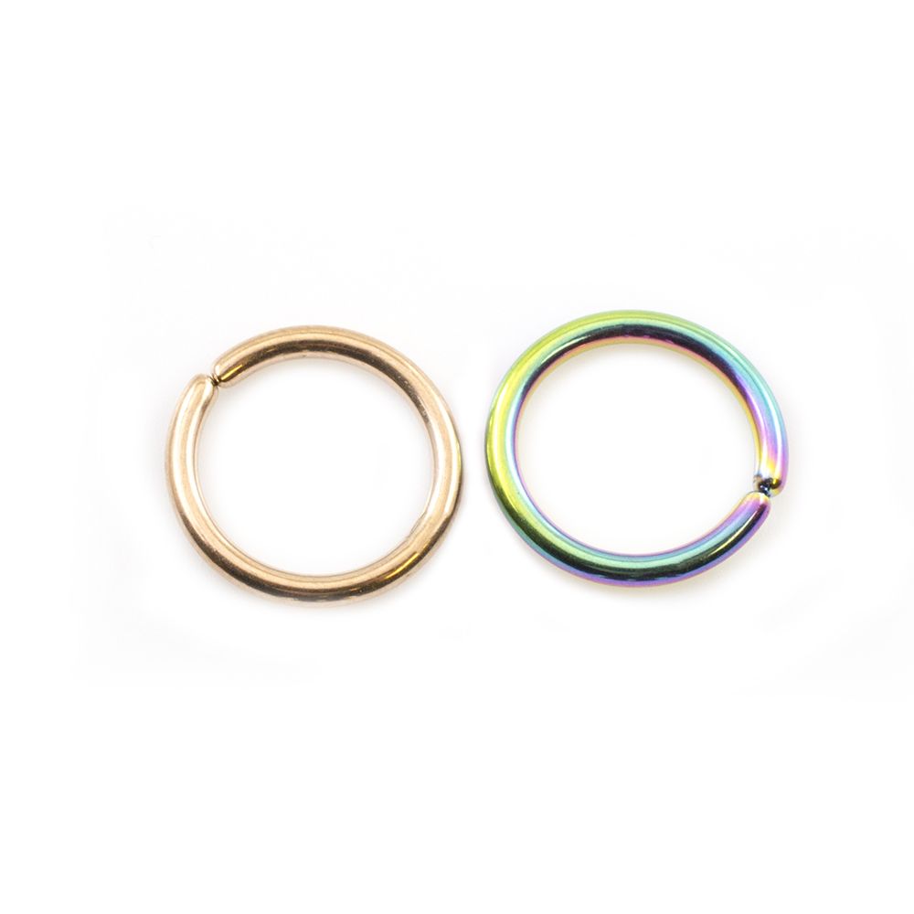 Anodized Titanium 14 Gauge Bendable Hoop Ring - 7/16 Inch