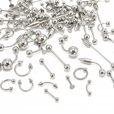 Surgical Steel Body Jewelry Pack 14 Gauge Mixed Length Style - 20 Pack