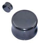 Double Flare Plug Ear Tunnel 6 to 5/8" Gauge & Hematite Stone - Pair - Kruelty - Photo 4