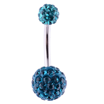 Surgical Steel Belly Button Ring 14 Gauge 7/16" (11 MM) & Ferido Balls