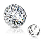 Surgical Steel 14 Gauge CZ Dermal Anchor Top with Round Prong Set - photo 2