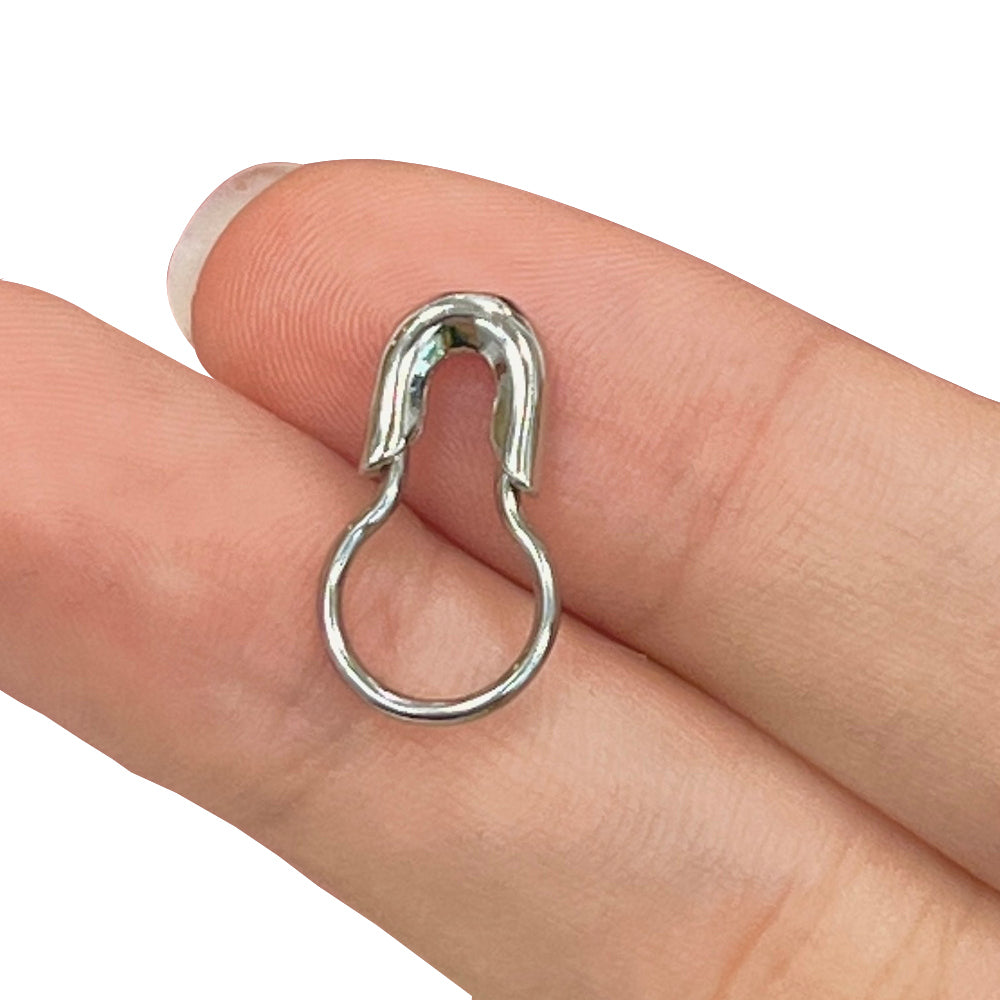 Surgical Steel 16 Gauge Safety Pin Septum Ring - 10mm - photo 4