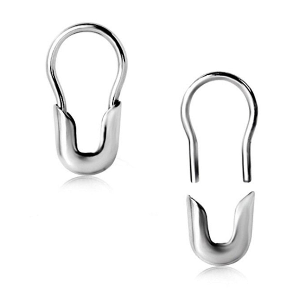 Surgical Steel 16 Gauge Safety Pin Septum Ring - 10mm