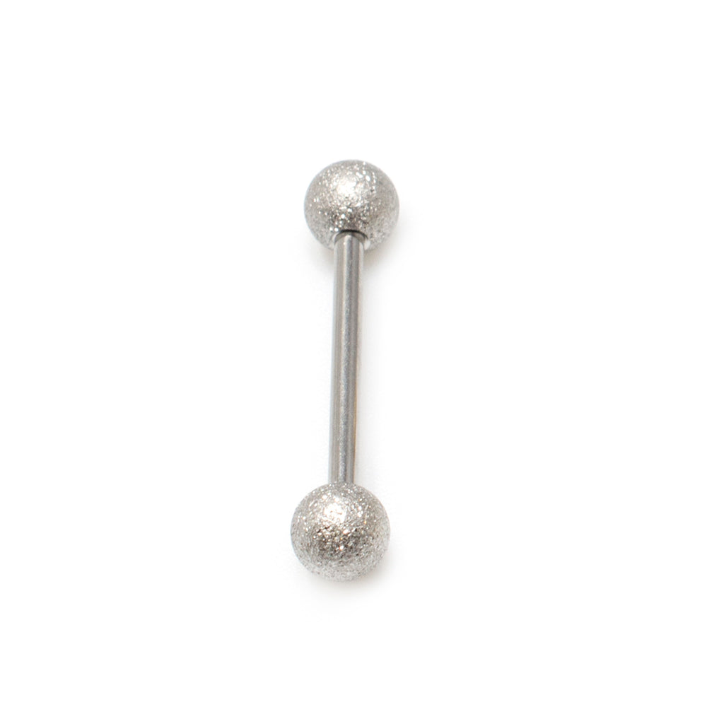 Surgical Steel 14 Gauge Sand Finish Barbell with Ball Ends - photo 5