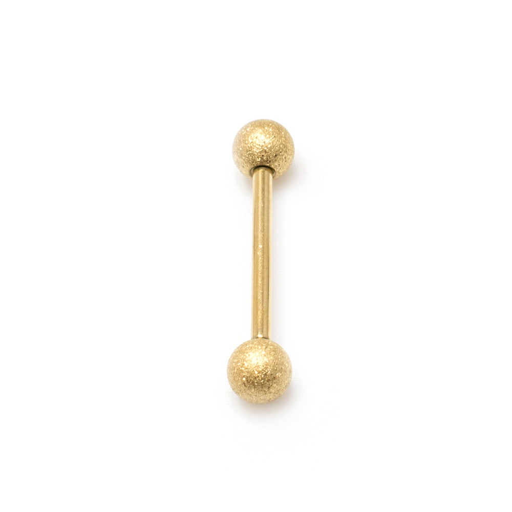 Surgical Steel 14 Gauge Sand Finish Barbell with Ball Ends - photo 6
