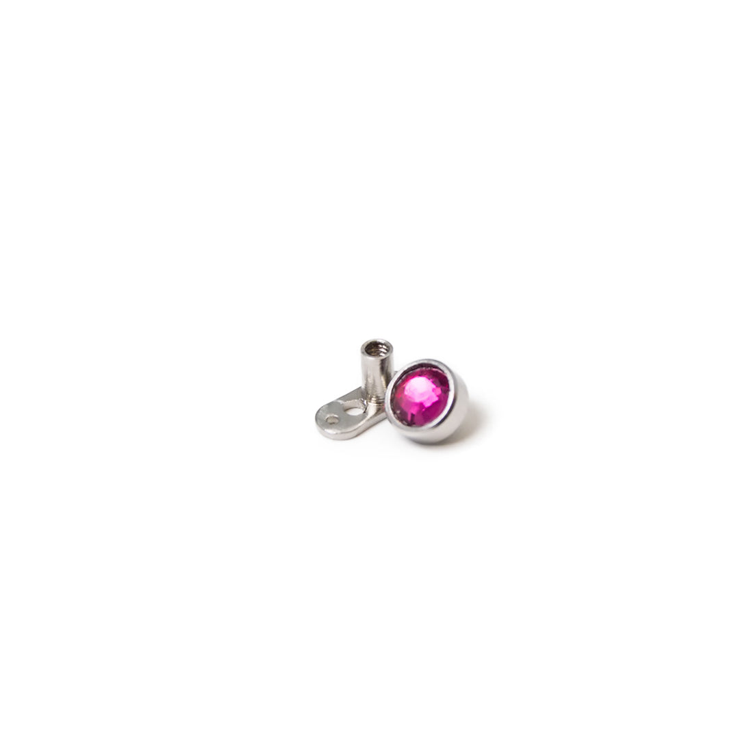 Surgical Steel Multi-Color 4mm Gem Dermal Anchor with Top and Base - photo 2