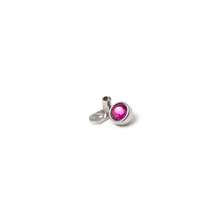 Surgical Steel Multi-Color 4mm Gem Dermal Anchor with Top and Base - photo 2