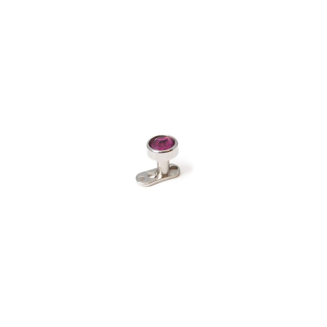 Surgical Steel Multi-Color 4mm Gem Dermal Anchor with Top and Base - photo 3