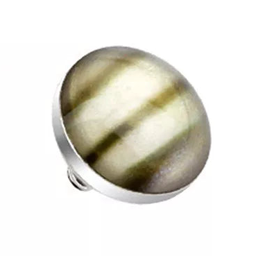 Surgical Steel Dermal Top 14 Gauge & Internal Thread Shell Inlay Dome - Kruelty - Photo 5