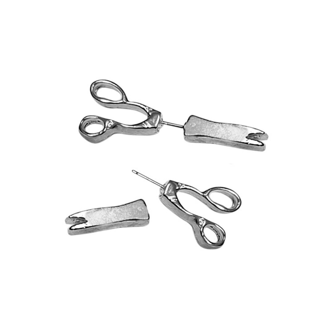 Surgical Steel Fake Plug Stud Earrings 20G with Scissors - Pair - photo 2