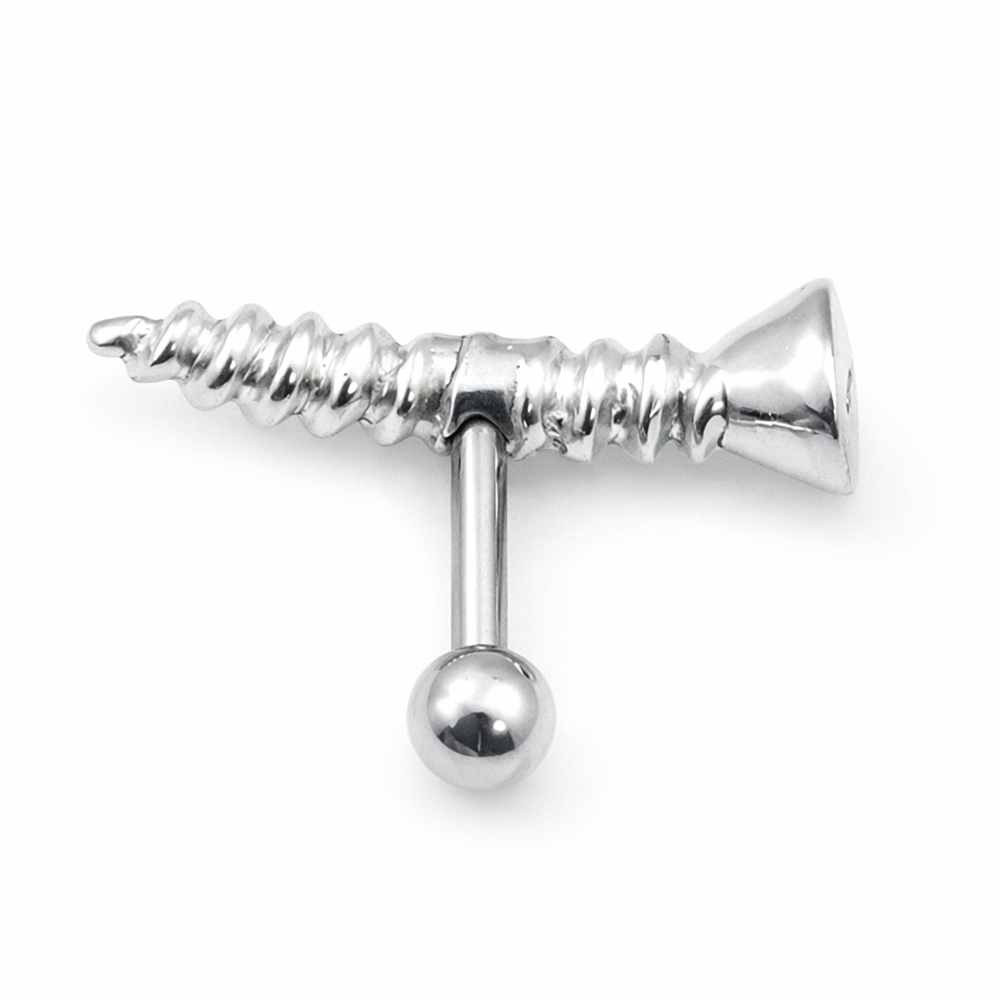 Surgical Steel Screw Top Cartilage Barbell 16 Gauge 6mm