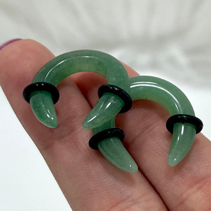 Jade Stone 0 to 4 Gauge Pincher Ear Tapers - Pair - photo 5