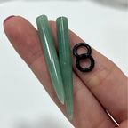 Jade Stone 2 to 6 Gauge Ear Tapers - Pair