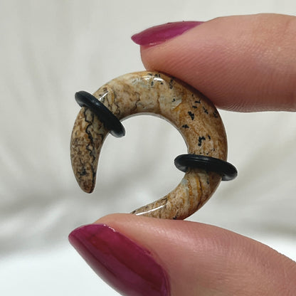 Walnut Stone 0 to 4 Gauge Pincher Ear Tapers - Pair - photo 4