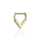 Surgical Steel Septum Clicker Ring 16 Gauge Triangle Victory Drop - Kruelty - Photo 4
