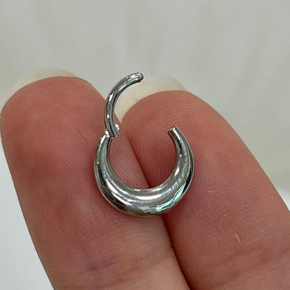 Surgical Steel Chunky Hinged Segment Ring 16G 8mm & 10mm - 2 Colors - photo 14