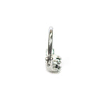 Surgical Steel Hinged Segment Hoop Septum Ring 16 Gauge & 3 Square Gem - Kruelty - Photo 6
