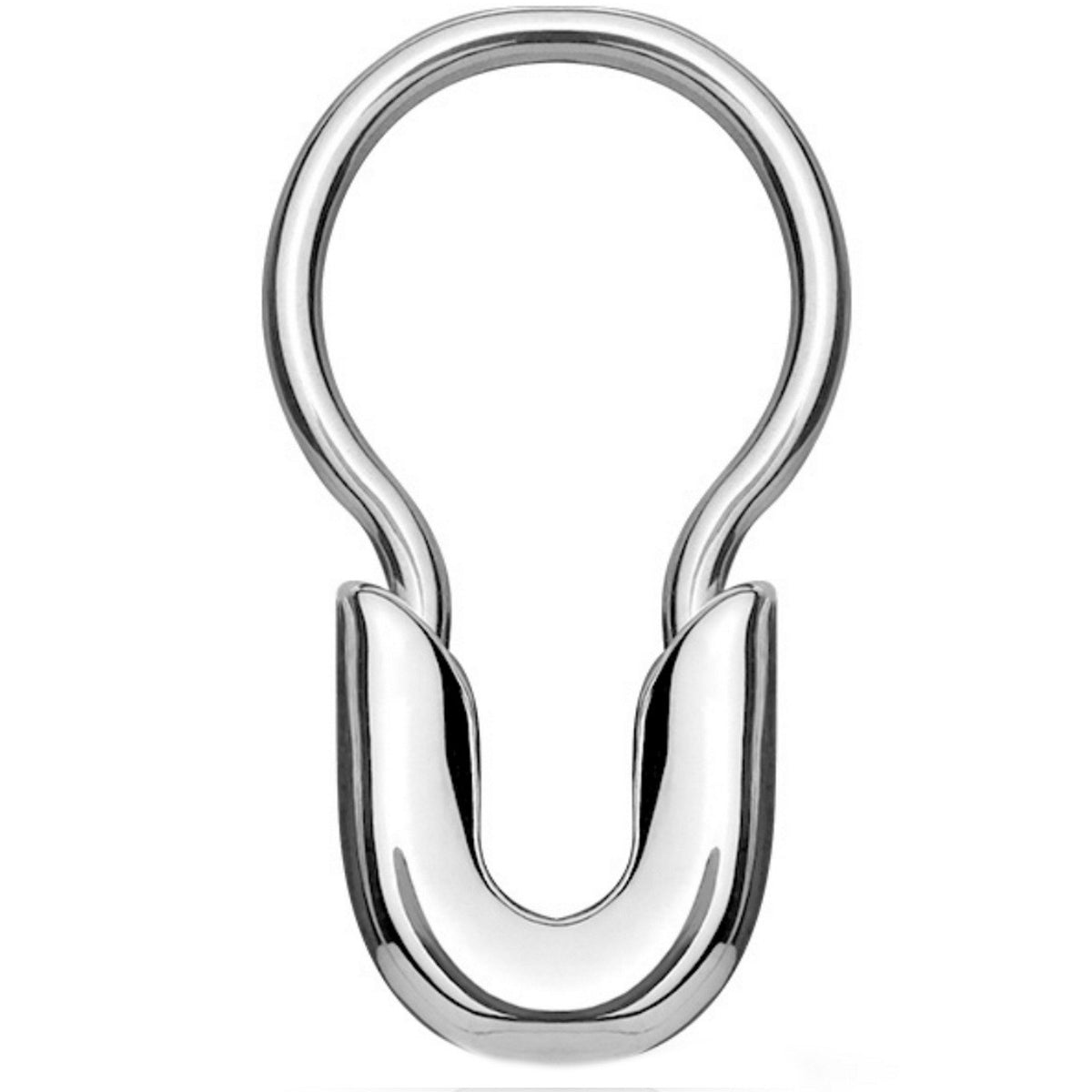 Surgical Steel Septum Ring Clicker Hoop 16 Gauge Safety Pin Design - Kruelty