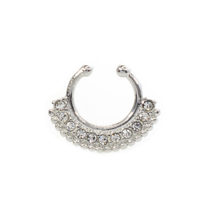 Surgical Steel Non Piercing Septum Hanger with Multiple CZ Gems - photo 8