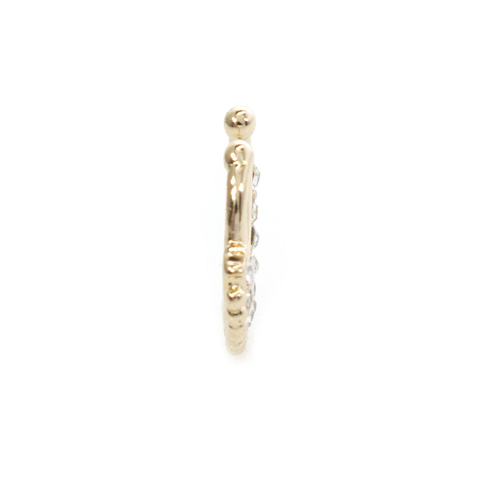 Surgical Steel Non Piercing Septum Hanger with Multiple CZ Gems - photo 14