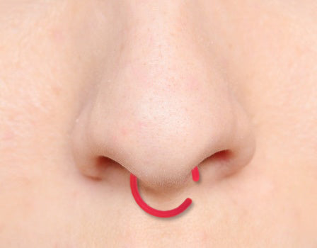 Acrylic 14 Gauge UV Septum Retainer - 3/8 Inch - photo 3