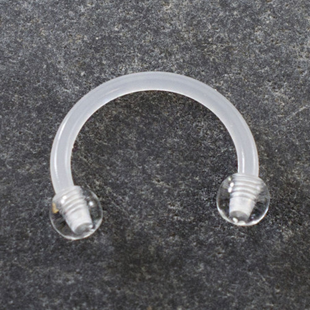 Acrylic Bioflex 16 Gauge Clear Horseshoe Septum Retainer - photo 3