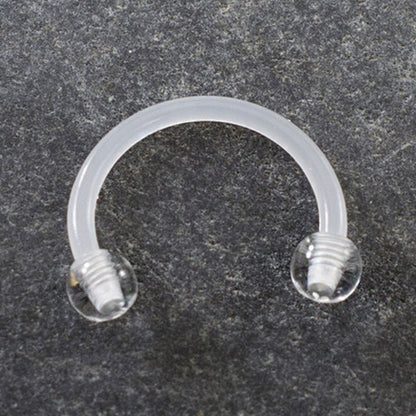 Acrylic Bioflex 16 Gauge Clear Horseshoe Septum Retainer - photo 3