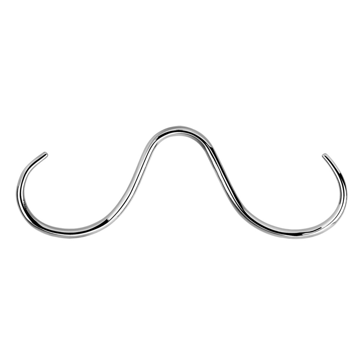 Surgical Steel 16 Gauge Mustache Design Septum Ring - photo 2