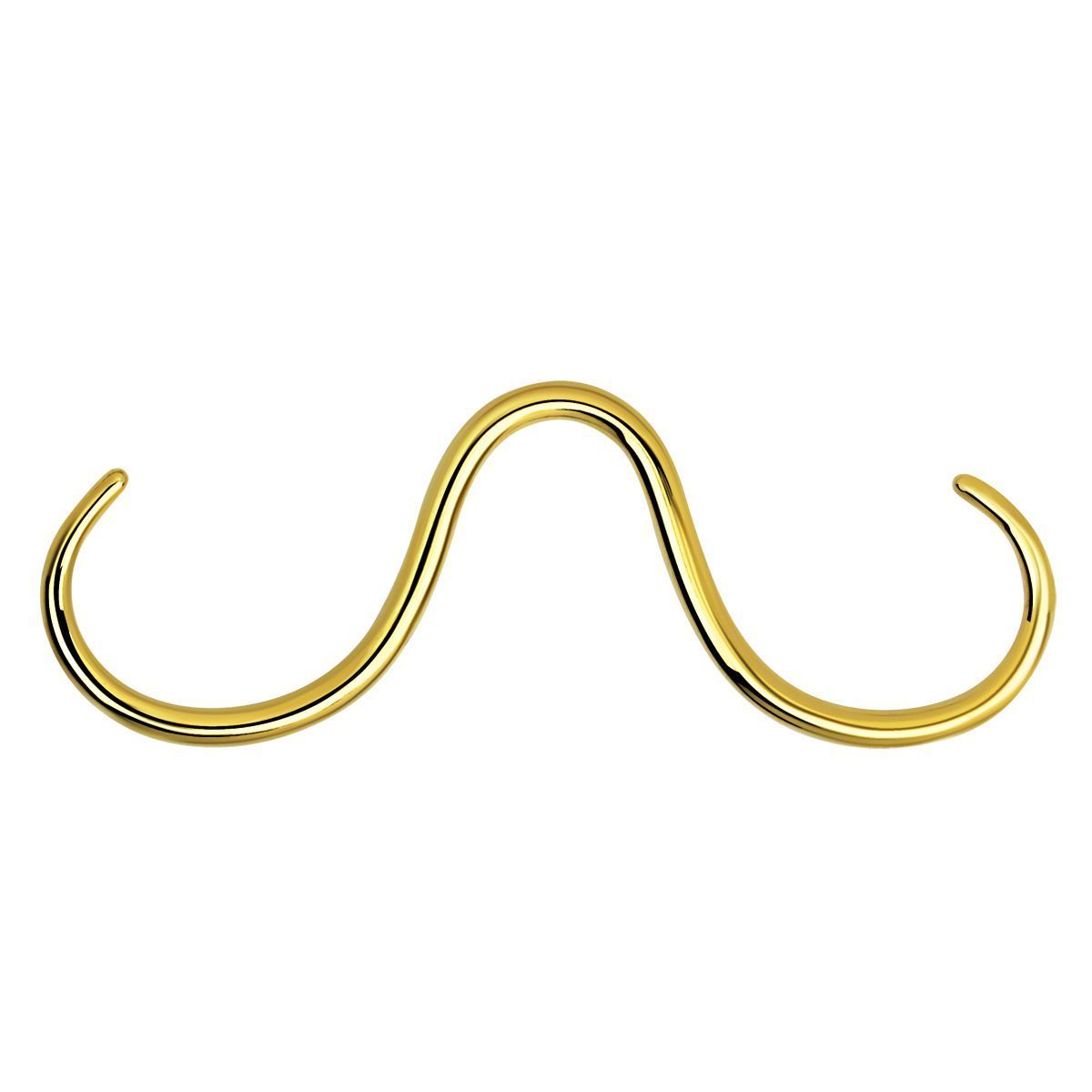Surgical Steel 16 Gauge Mustache Design Septum Ring - photo 3