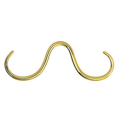 Surgical Steel 16 Gauge Mustache Design Septum Ring - photo 3
