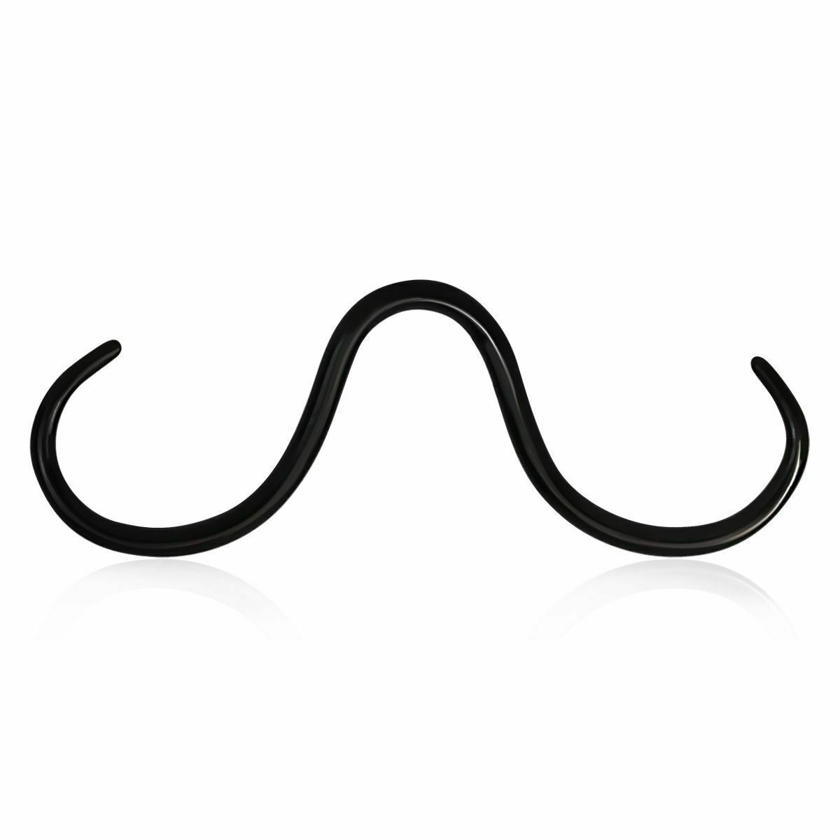Surgical Steel 16 Gauge Mustache Design Septum Ring
