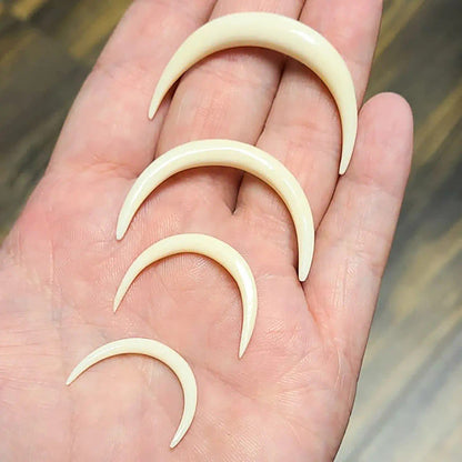 Organic Horn Water Buffalo Tusk Curved Pincer Septum Piercing Jewelry