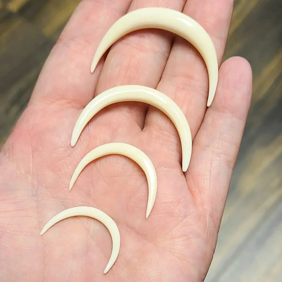 Organic Reel Horn and Bone 0 to 8 Gauge Curved Septum Tusk Pincher - photo 2