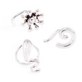Surgical Steel 22 Gauge Flower, Snail & Spiral Nose Screws - 3 Pack