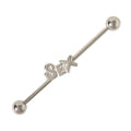Surgical Steel 14 Gauge Sex Industrial Barbell 38mm
