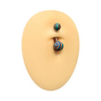Surgical Steel & Silicone 14G Clay Flower Belly Button Rings - 10 Pack