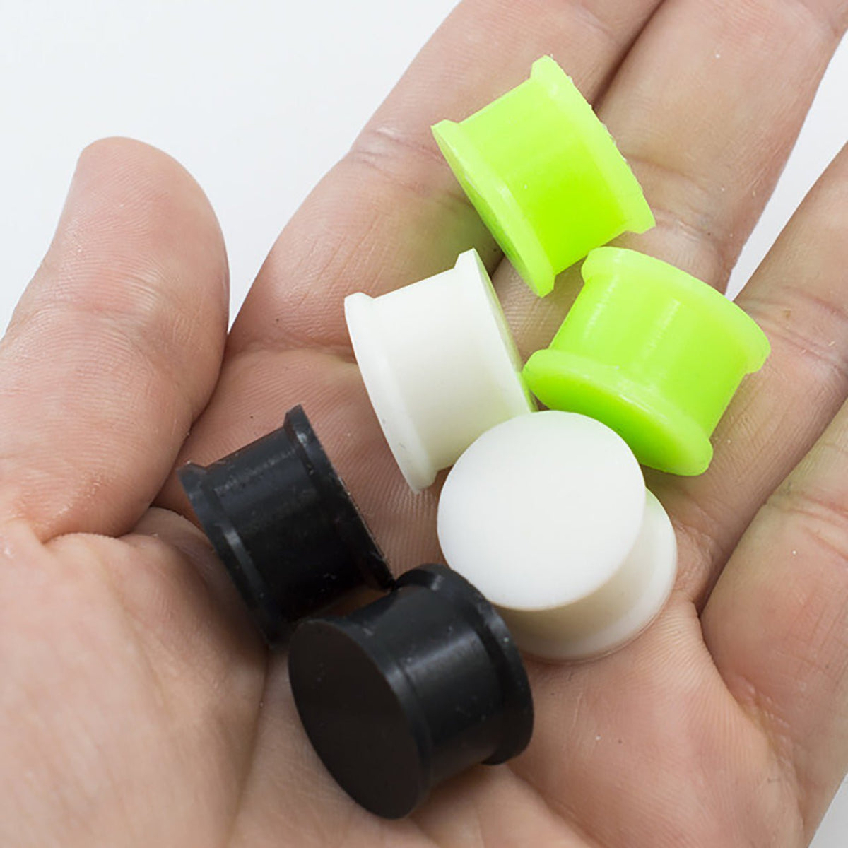 Silicone Double Flared Stretched Ear Plug 6 to 13/16" Gauge - 6 Pcs - Kruelty