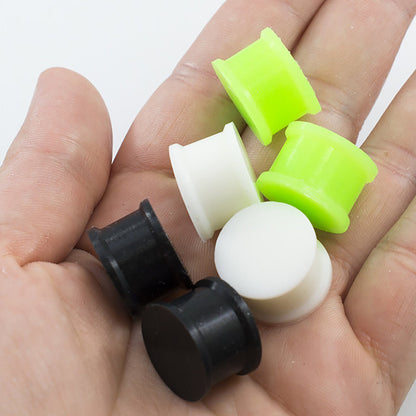Silicone Double Flared Stretched Ear Plug 6 to 13/16" Gauge - 6 Pcs - Kruelty
