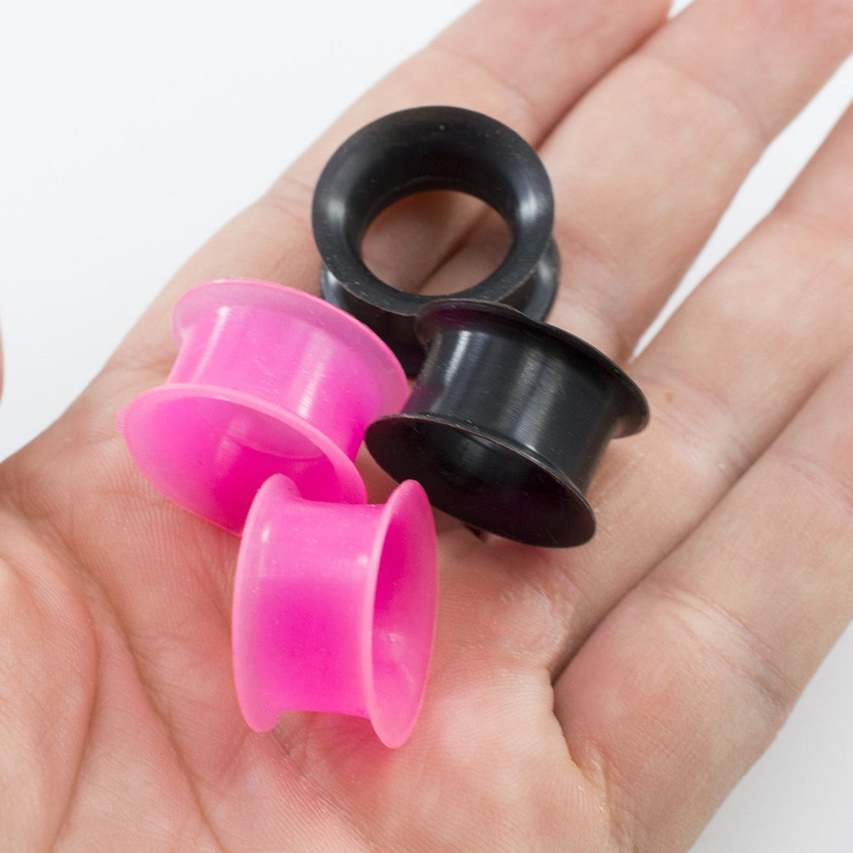 Silicone Double Flared Tunnel Ear Plug 11 mm to 18 mm Gauge - 4 Pcs - Kruelty