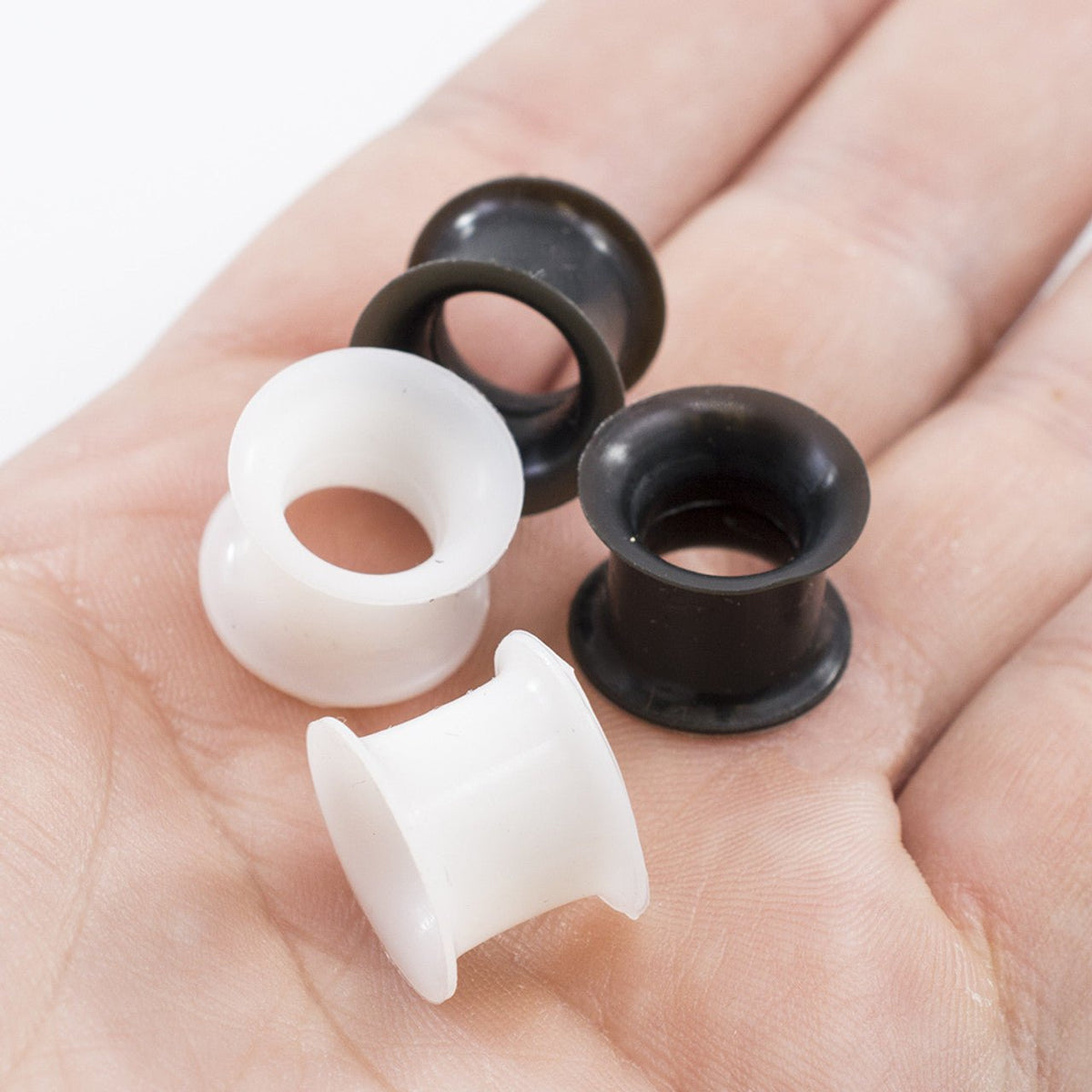 Silicone Double Flared Tunnel Ear Plug 11 mm to 18 mm Gauge - 4 Pcs - Kruelty