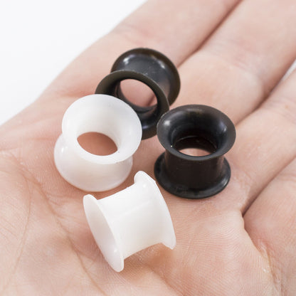 Silicone Double Flared Tunnel Ear Plug 11 mm to 18 mm Gauge - 4 Pcs - Kruelty