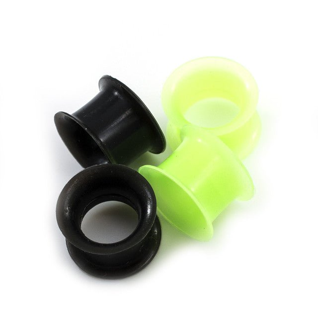Silicone Double Flared Tunnel Ear Plug 11 mm to 18 mm Gauge - 4 Pcs - Kruelty