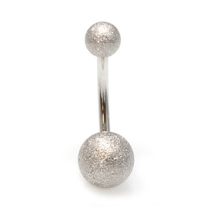 Surgical Steel 14 Gauge Belly Ring with PVD Sand Finish Ball - 16mm - photo 4