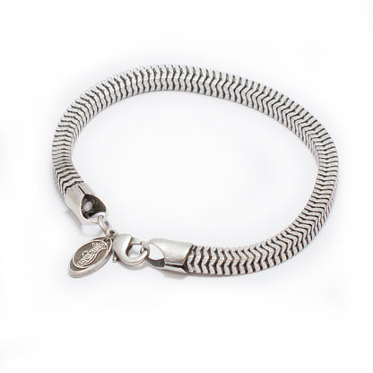 Wave Link Silver Plated Bracelet 8 Inch